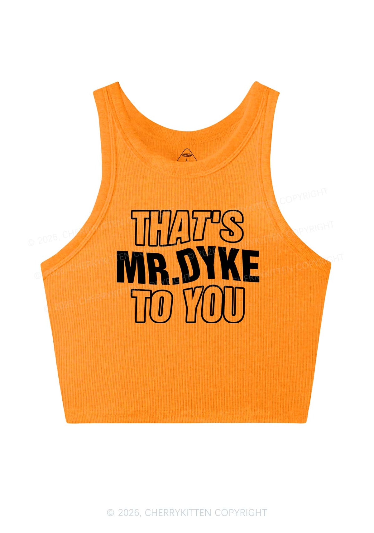 Thats Mr Dyke Pride Y2K Crop Tank Top Cherrykitten