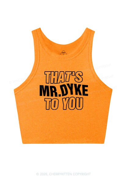 Thats Mr Dyke Pride Y2K Crop Tank Top Cherrykitten