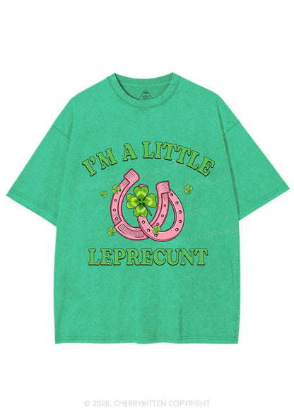 Im A Little Leprecxxt St Patricks Y2K Shirts Washed Tee Cherrykitten