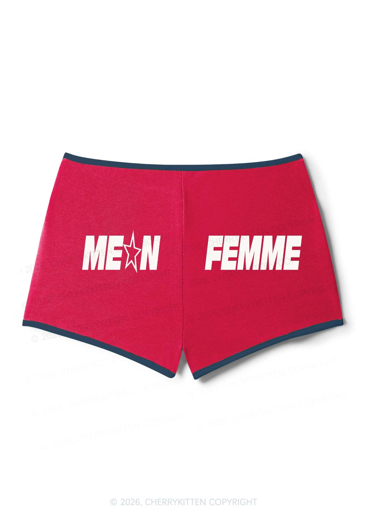 Mean Femme Pride Y2K Booty Shorts Cherrykitten