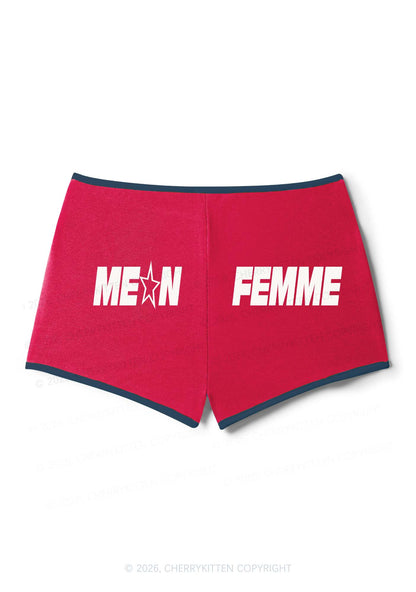 Mean Femme Pride Y2K Booty Shorts Cherrykitten
