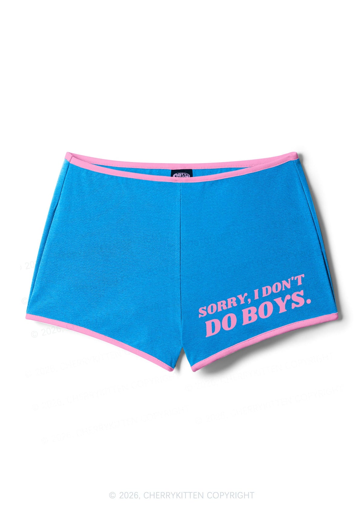 Sorry I Dont Do Boys Pride Y2K Booty Shorts Cherrykitten