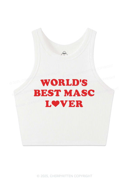 Worlds Best Masc Lover Pride Y2K Crop Tank Top Cherrykitten