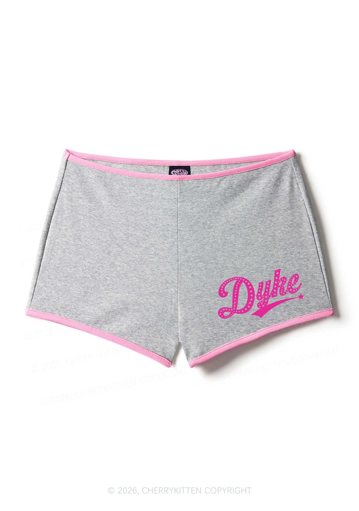 Pink Dyke Pride Y2K Booty Shorts Cherrykitten