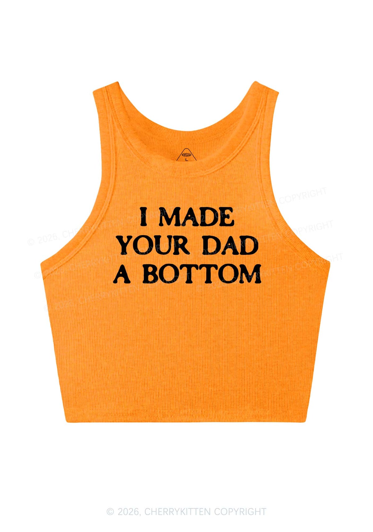 Made Your Dad Bottom Pride Y2K Crop Tank Top Cherrykitten