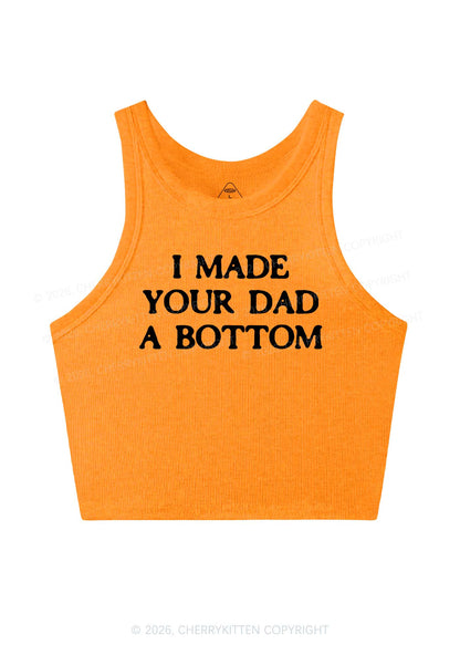 Made Your Dad Bottom Pride Y2K Crop Tank Top Cherrykitten