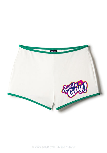 Totally Gay Pride Y2K Booty Shorts Cherrykitten