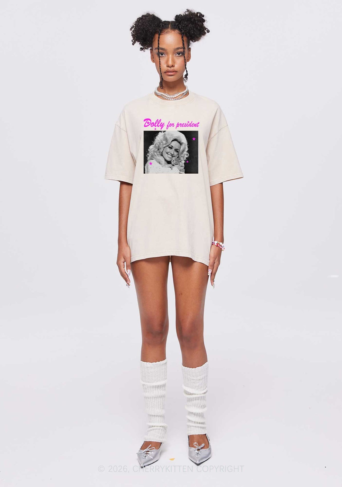 Doll For President Y2K Shirts Washed Tee Cherrykitten