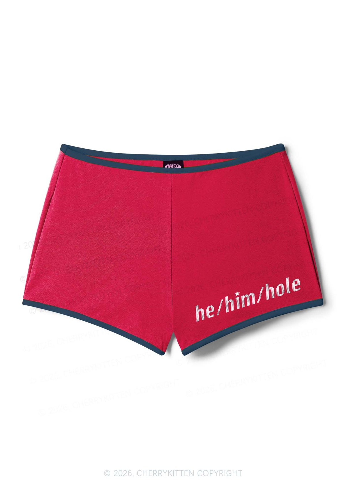 He Him Hole Pride Y2K Booty Shorts Cherrykitten