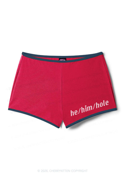 He Him Hole Pride Y2K Booty Shorts Cherrykitten