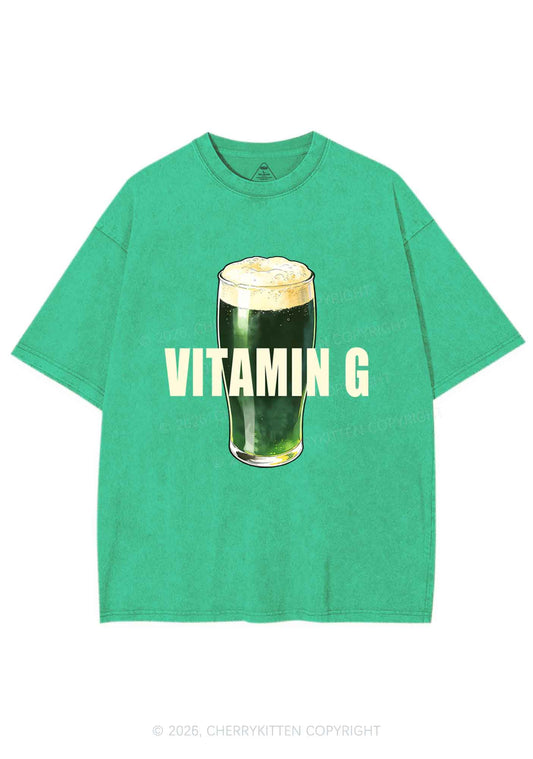 Vitamin G St Patricks Y2K Shirts Washed Tee Cherrykitten