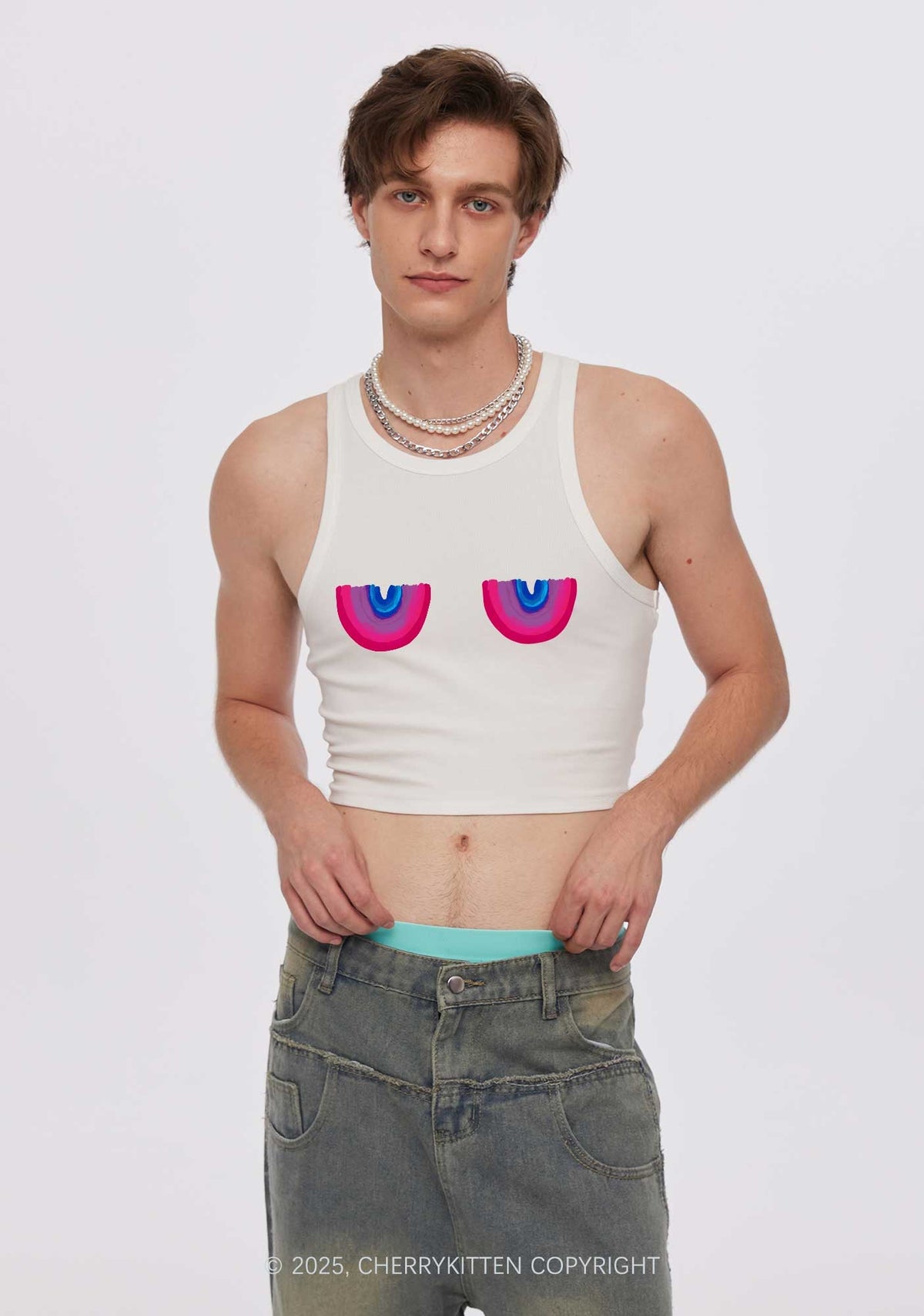 Bisexual Bxxb Y2K Crop Tank Top Cherrykitten