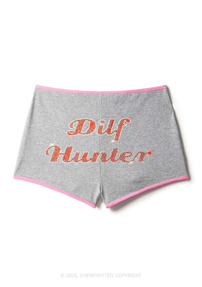 Rhinestone Green Hunter Y2K Booty Shorts Cherrykitten