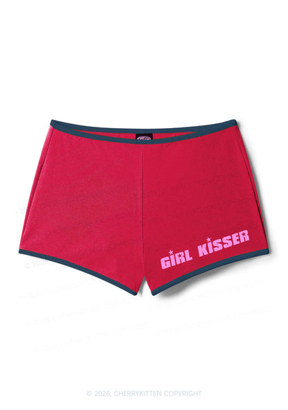 Girl Kisser Pride Y2K Booty Shorts Cherrykitten