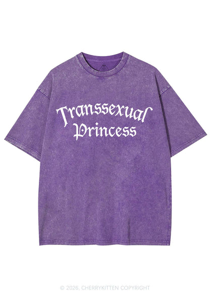 Transsexual Princess Pride Y2K Shirts Washed Tee Cherrykitten