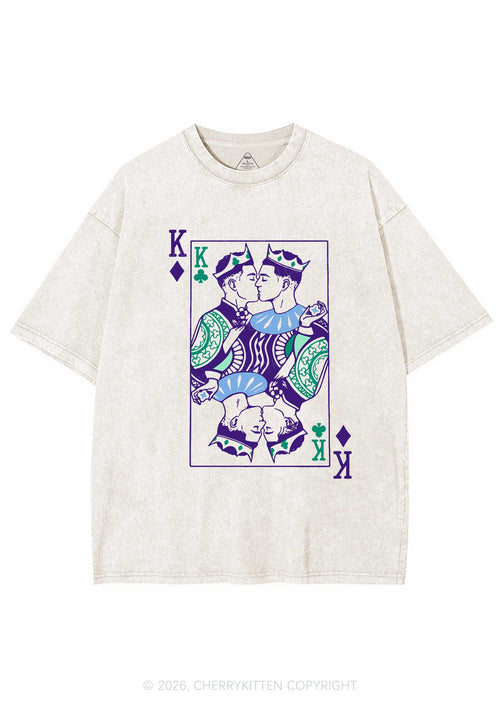 Gay King Pride Y2K Shirts Washed Tee Cherrykitten