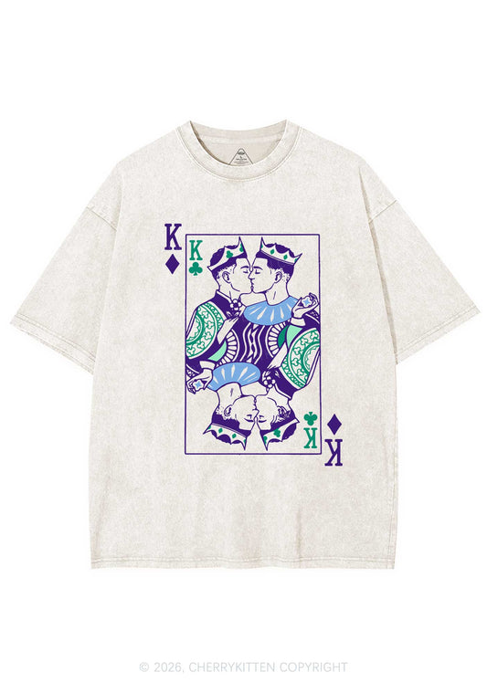 Gay King Pride Y2K Shirts Washed Tee Cherrykitten
