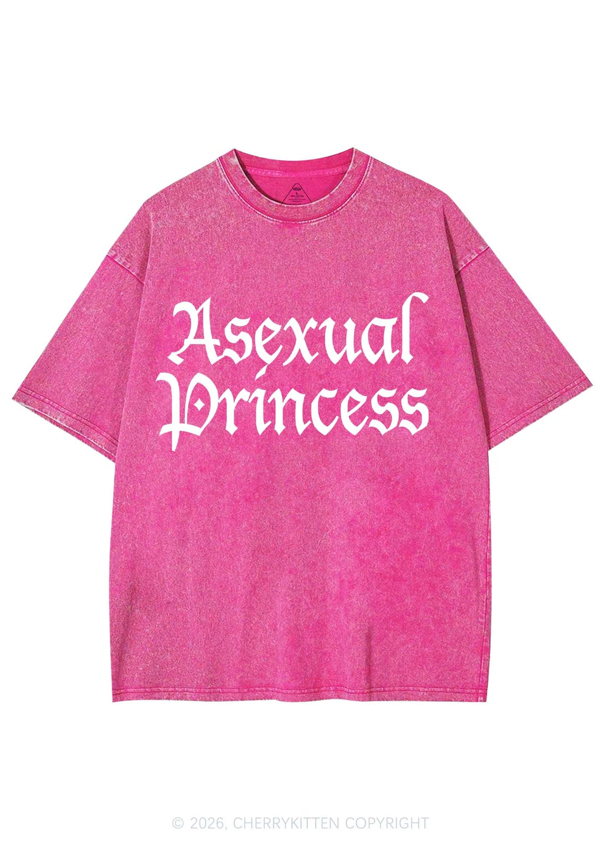 Asexual Princess Pride Y2K Shirts Washed Tee Cherrykitten