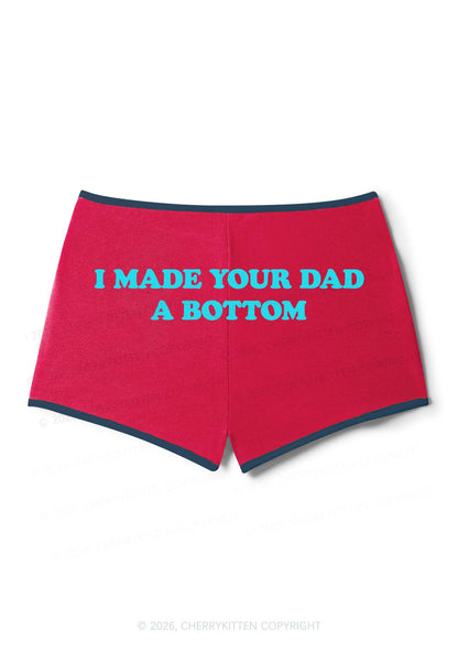 Made Your Dad Bottom Pride Y2K Booty Shorts Cherrykitten