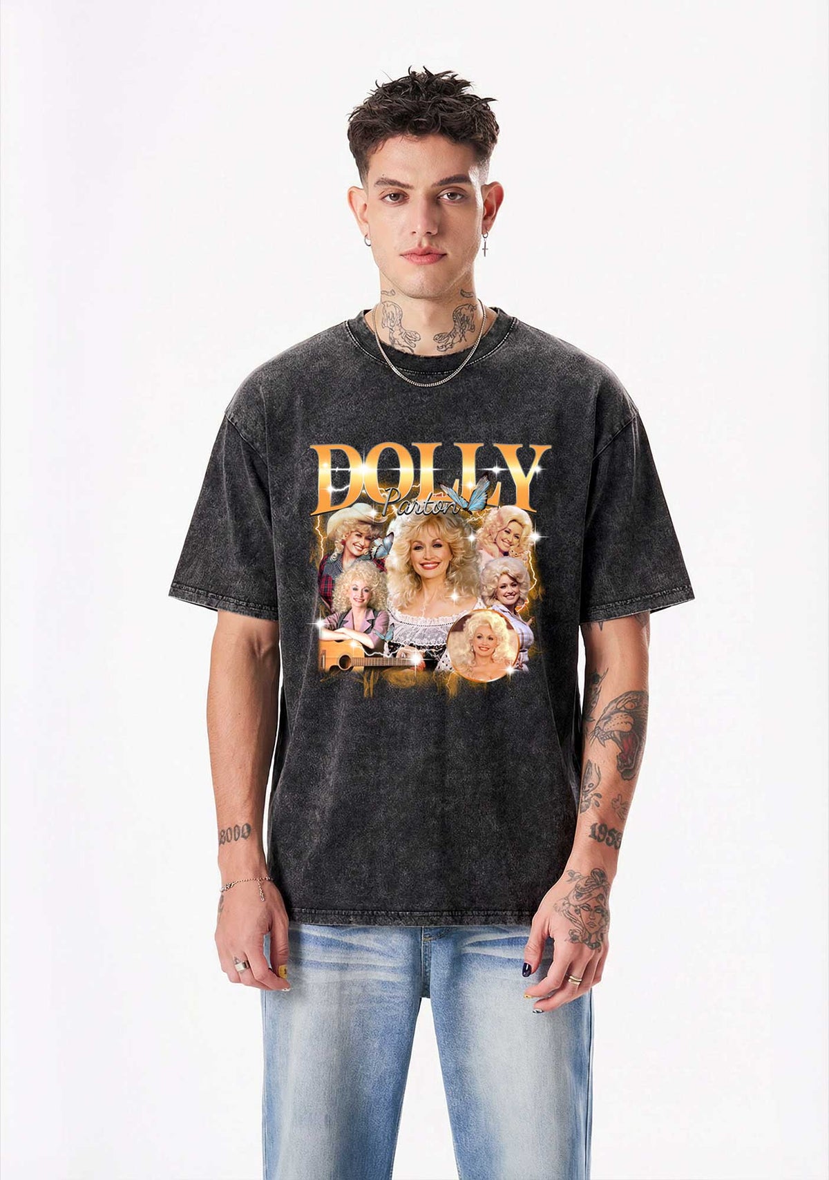 DP Vintage Portrait Y2K Shirts Washed Tee Cherrykitten