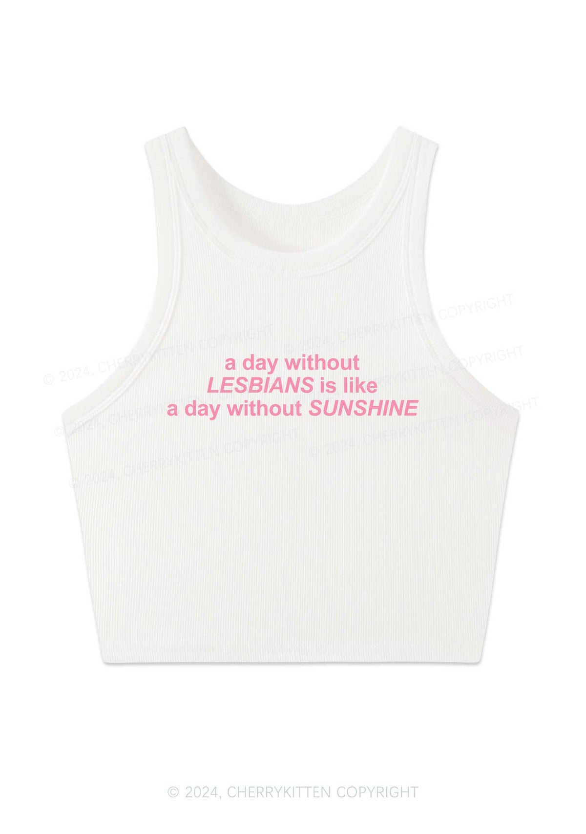 Lesbians Sunshine Y2K Crop Tank Top Cherrykitten