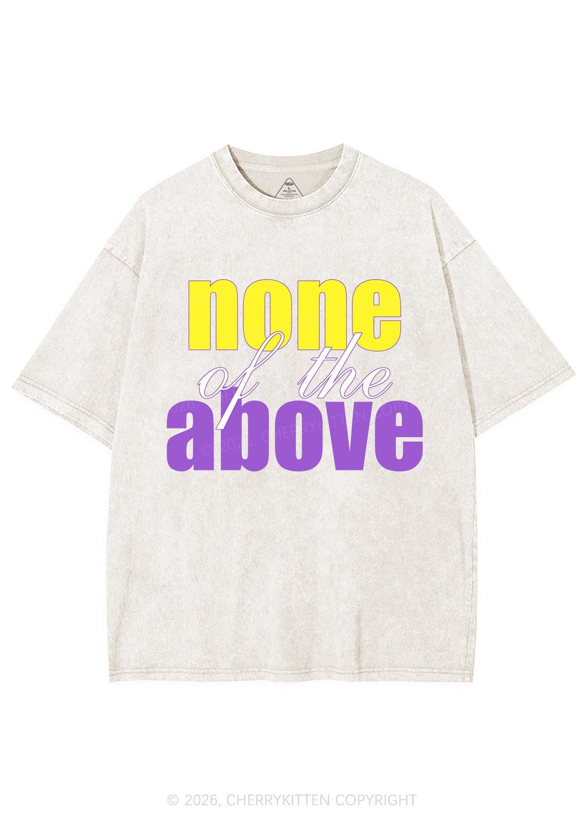 None Of The Above Pride Y2K Shirts Washed Tee Cherrykitten