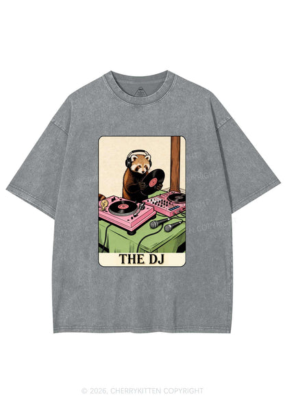 The DJ Raccoon Y2K Shirts Washed Tee Cherrykitten