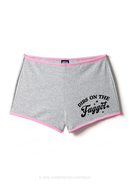 Dibs On The Faggot Pride Y2K Booty Shorts Cherrykitten