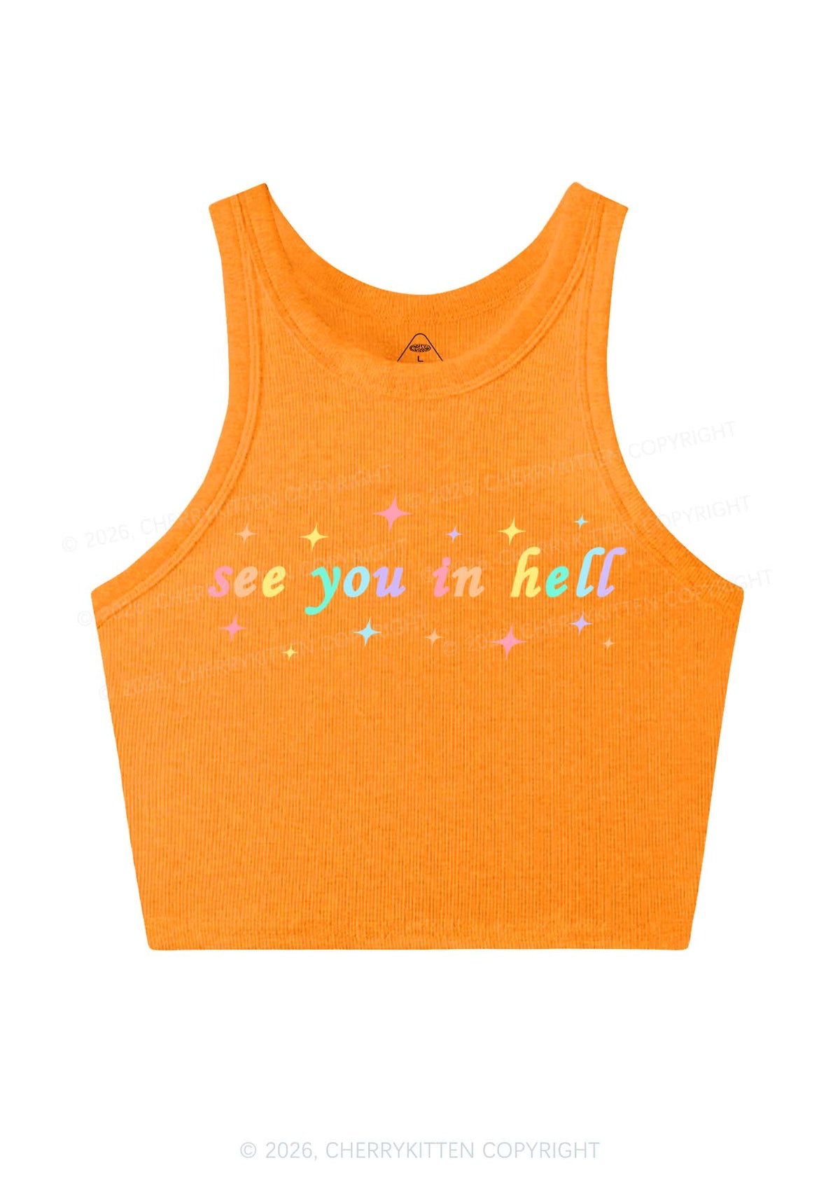 See You In Hell Pride Y2K Crop Tank Top Cherrykitten