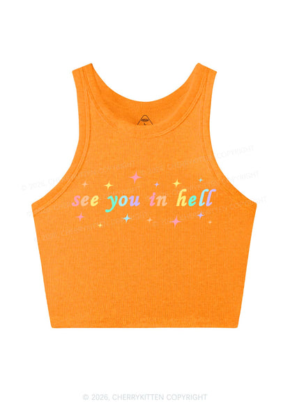 See You In Hell Pride Y2K Crop Tank Top Cherrykitten