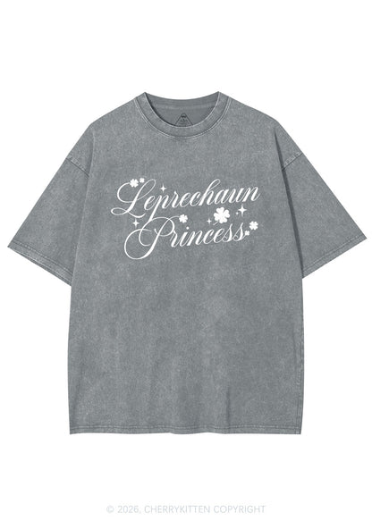 Leprechaun Princess St Patricks Y2K Shirts Washed Tee Cherrykitten