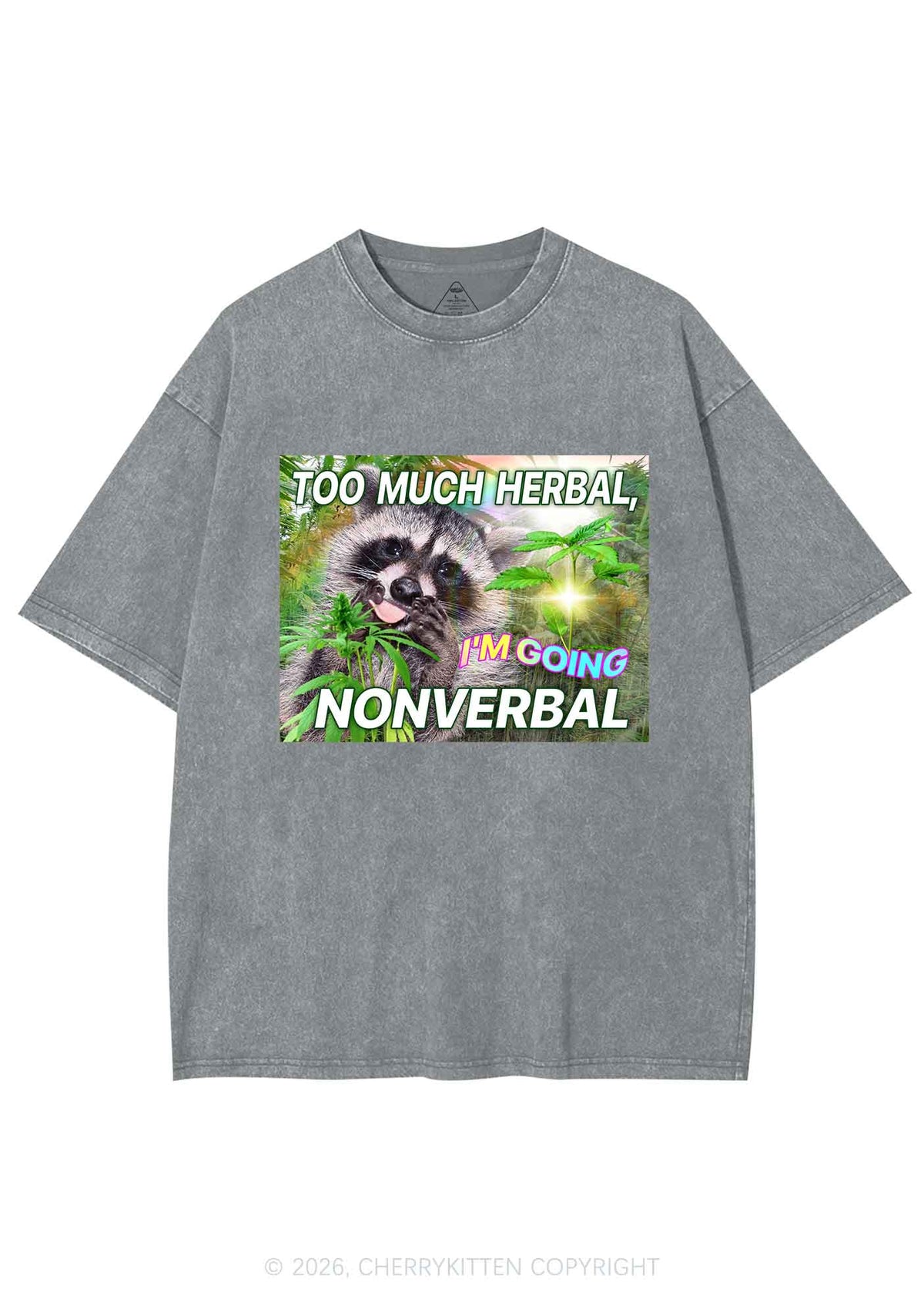 Im Going Nonverbal Y2K Shirts Washed Tee Cherrykitten