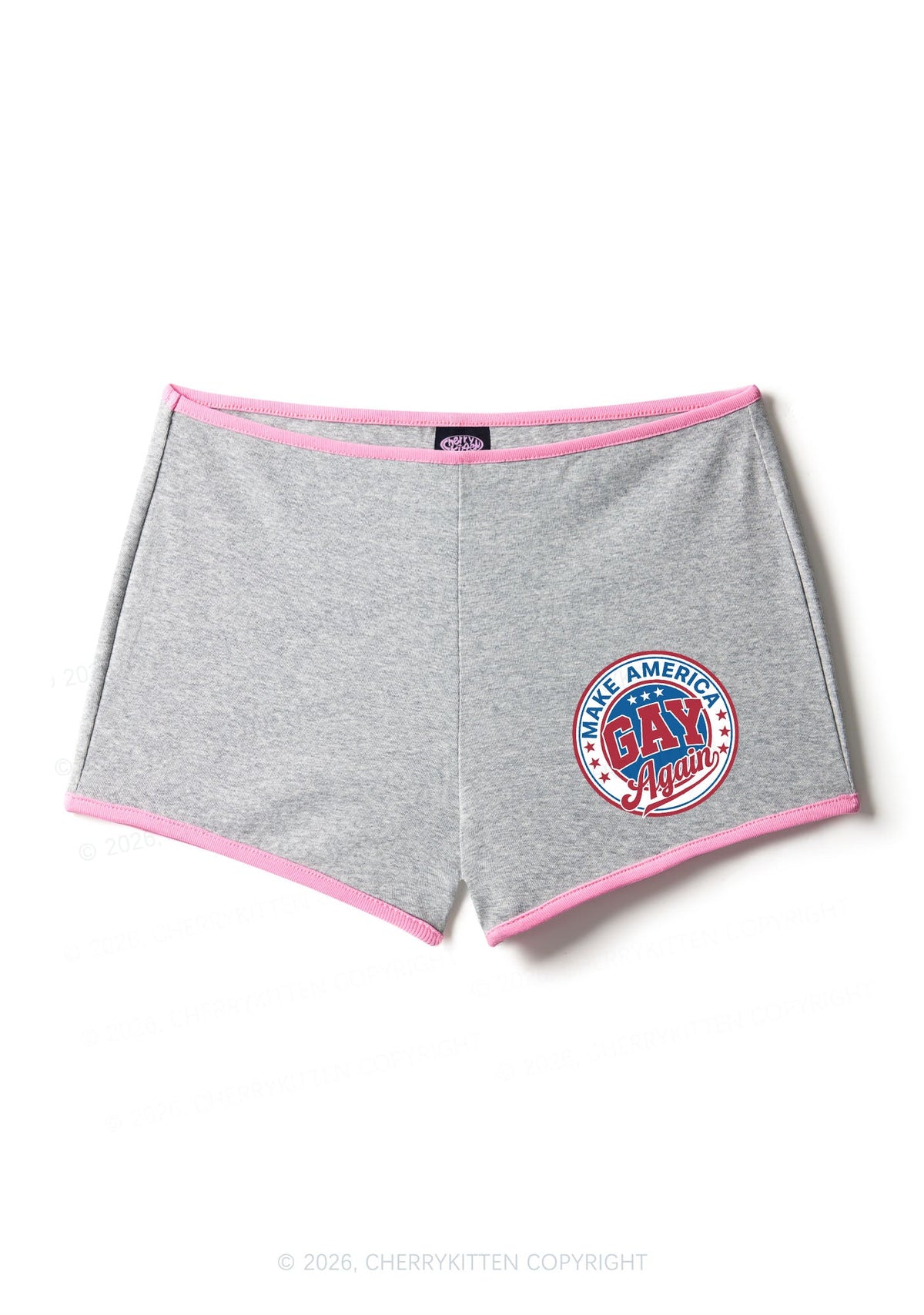Make America Gay Again Pride Y2K Booty Shorts Cherrykitten