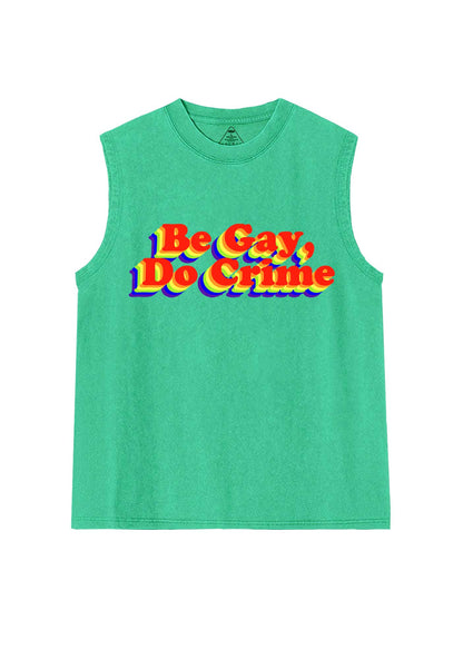 Be Gay Do Crxme Y2K Washed Muscle Tank Cherrykitten