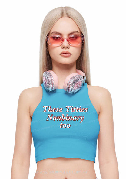 Txtties Nonbinary Too Pride Y2K Crop Tank Top Cherrykitten