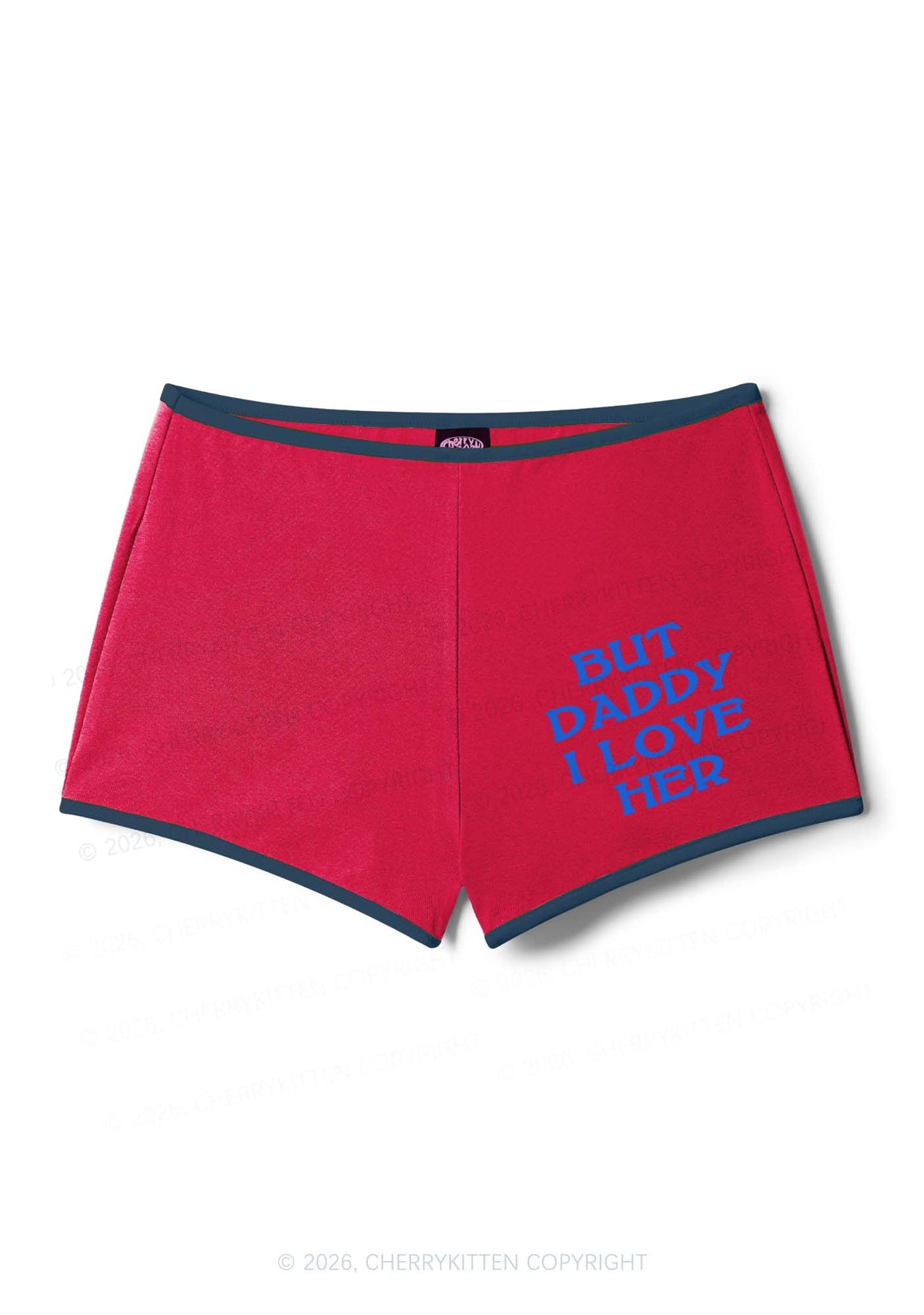 But Daddy I Love Her Pride Y2K Booty Shorts Cherrykitten