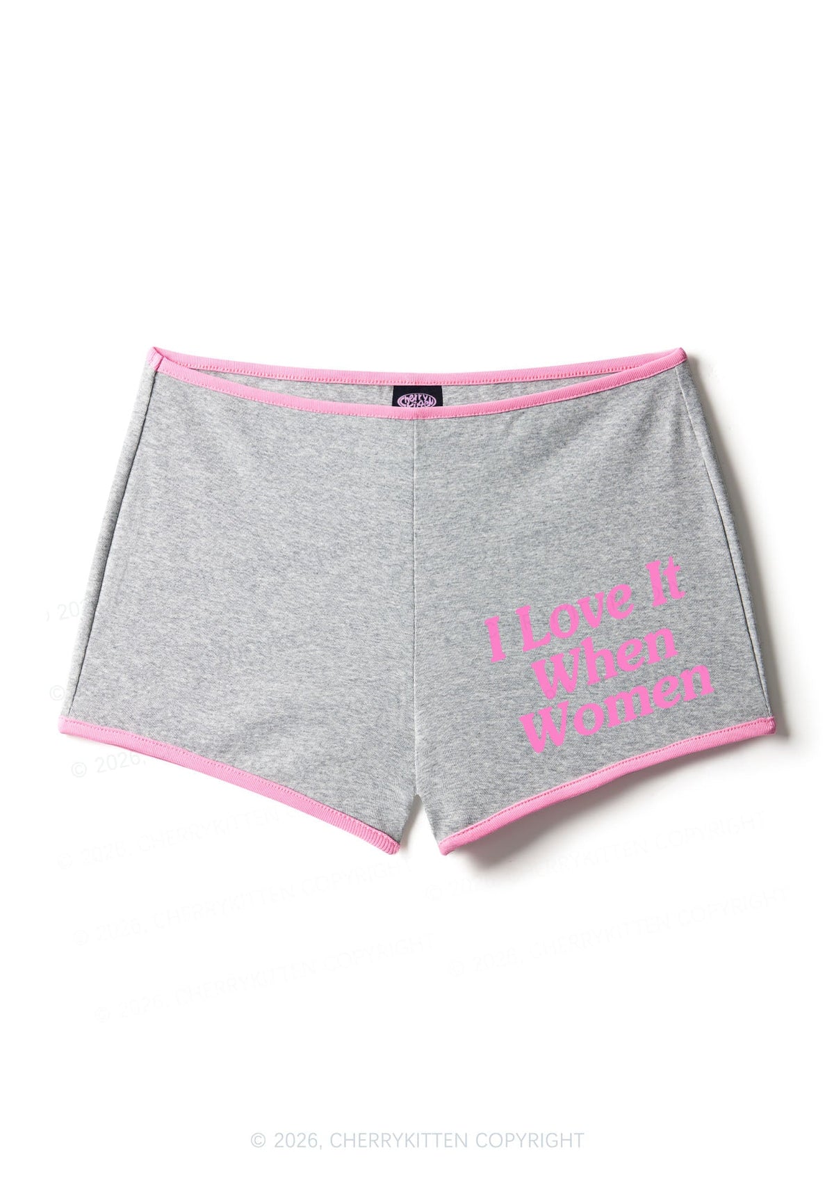 I Love It When Women Pride Y2K Booty Shorts Cherrykitten