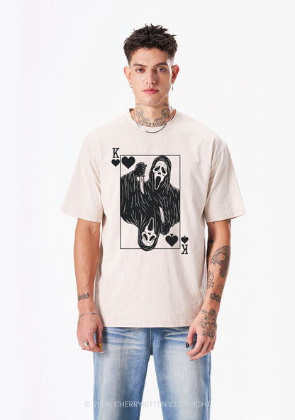 Halloween Knife Ghost Y2K Shirts Washed Tee Cherrykitten