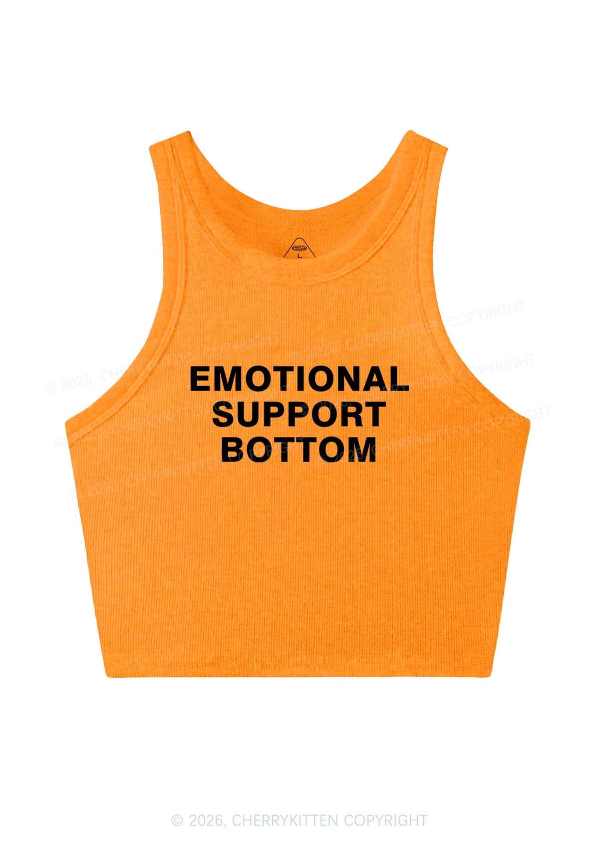 Emotional Support Bottom Pride Y2K Crop Tank Top Cherrykitten