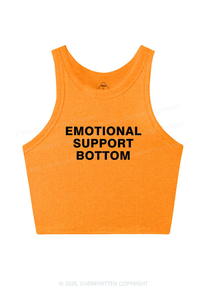 Emotional Support Bottom Pride Y2K Crop Tank Top Cherrykitten