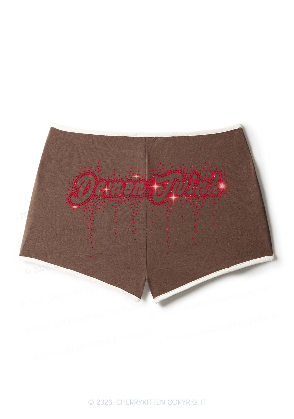 Rhinestone Demon Twink Pride Y2K Booty Shorts Cherrykitten