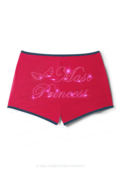 Rhinestone Masc Princess Pride Y2K Booty Shorts Cherrykitten