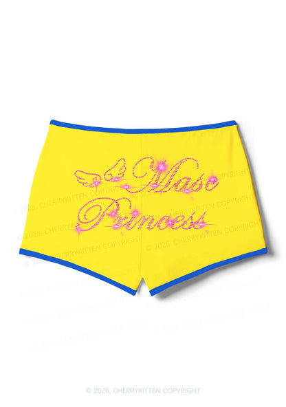 Rhinestone Masc Princess Pride Y2K Booty Shorts Cherrykitten