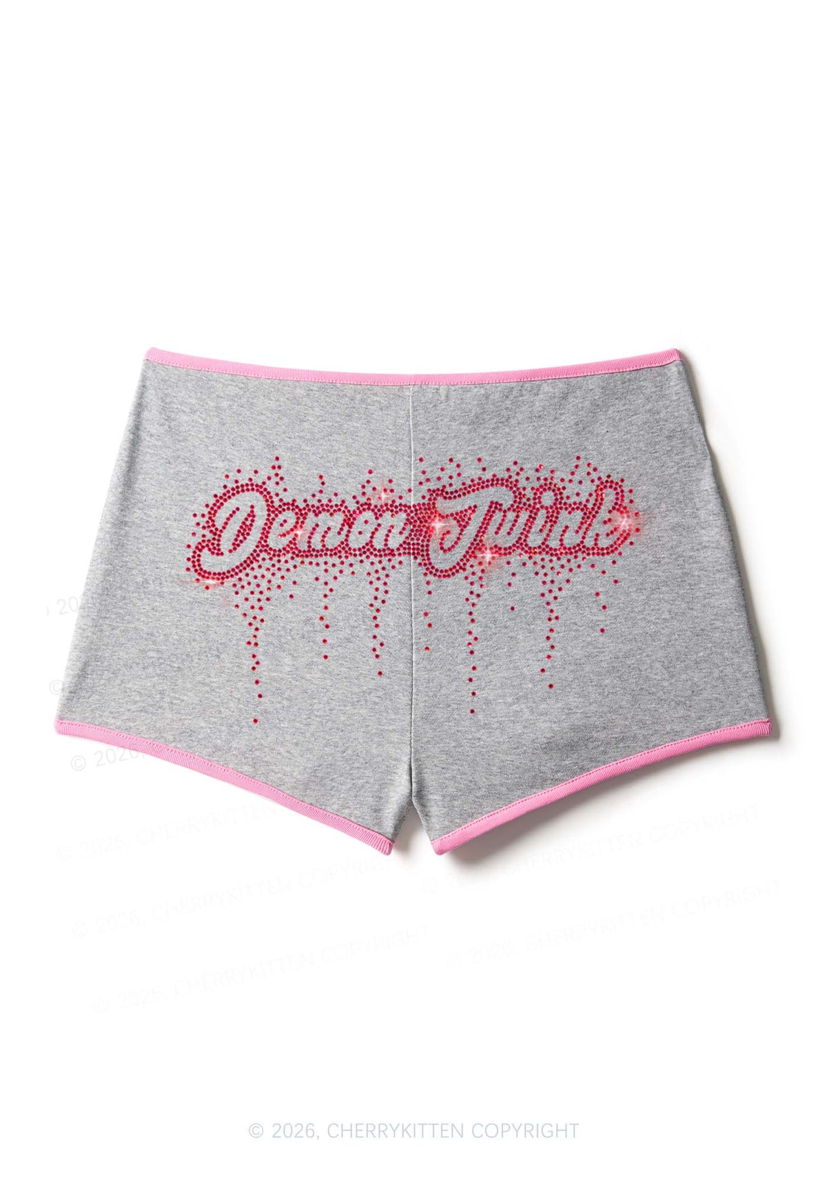 Rhinestone Demon Twink Pride Y2K Booty Shorts Cherrykitten