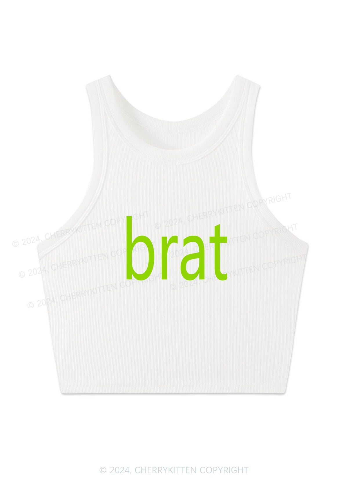 Green Brat Y2K Crop Tank Top Cherrykitten