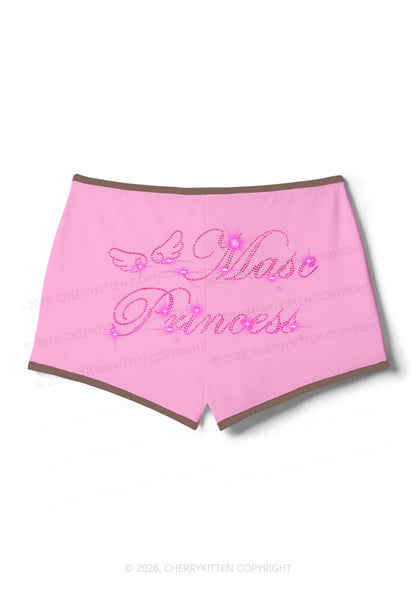 Rhinestone Masc Princess Pride Y2K Booty Shorts Cherrykitten