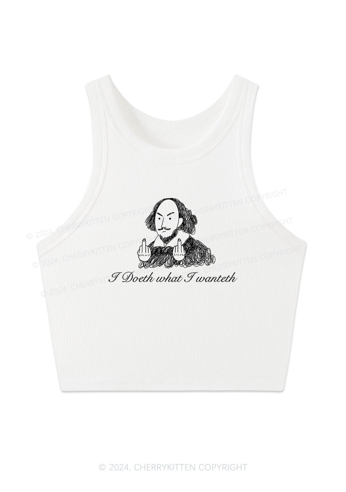 I Doeth What I Wanteth Y2K Crop Tank Top Cherrykitten
