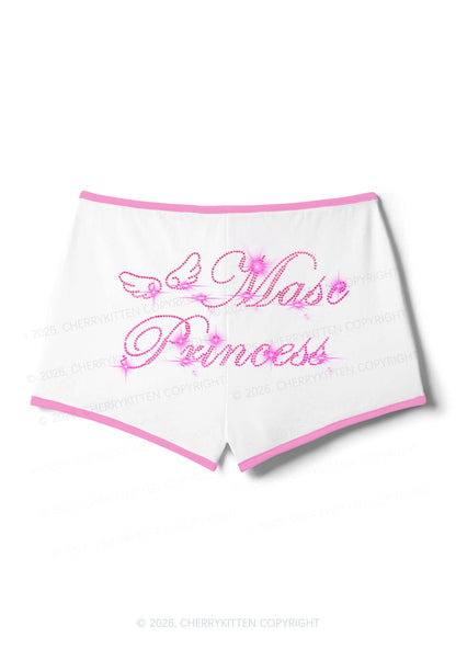 Rhinestone Masc Princess Pride Y2K Booty Shorts Cherrykitten