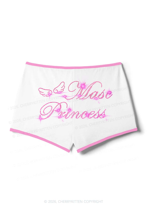 Rhinestone Masc Princess Pride Y2K Booty Shorts Cherrykitten
