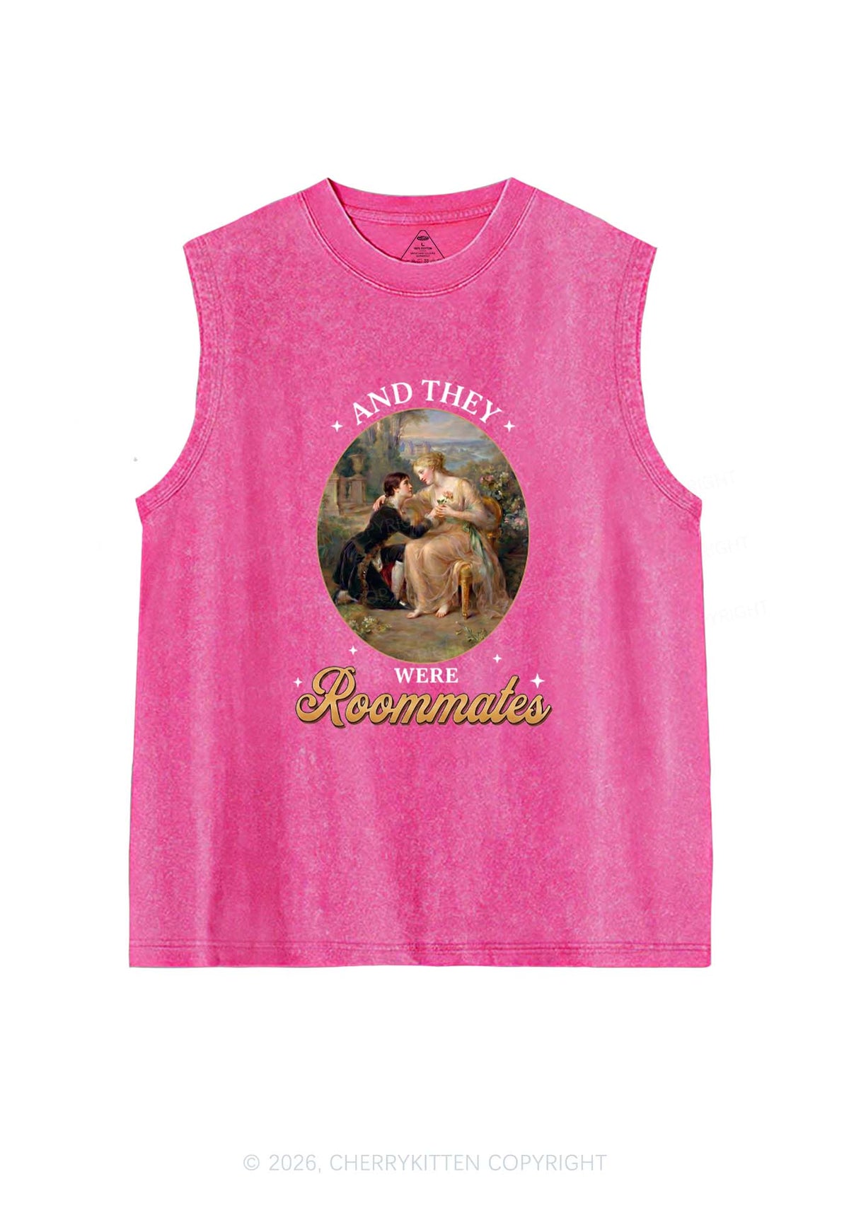 They Were Roommates Pride Y2K Washed Muscle Tank Cherrykitten